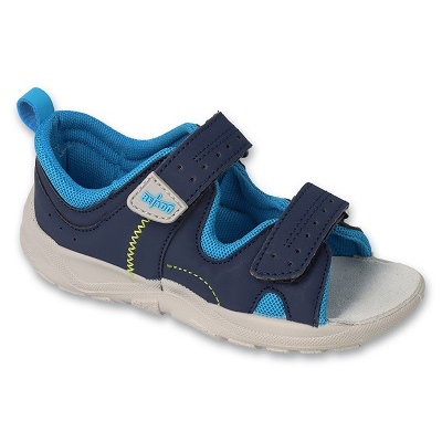 Sandals Befado Inserção de couro infantil 721p021 azul marinho