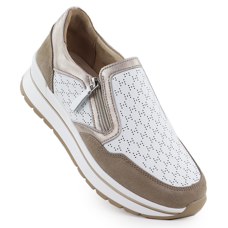 Sapatos de esportes de couro Sneakers Filippo DP6777 branco