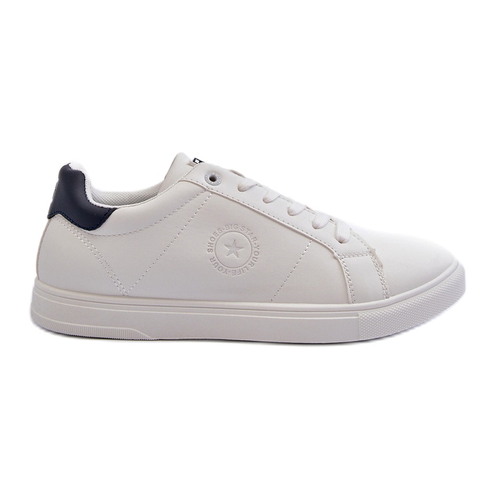 Tênis baixo masculino couro ecológico Big Star NN174282 branco