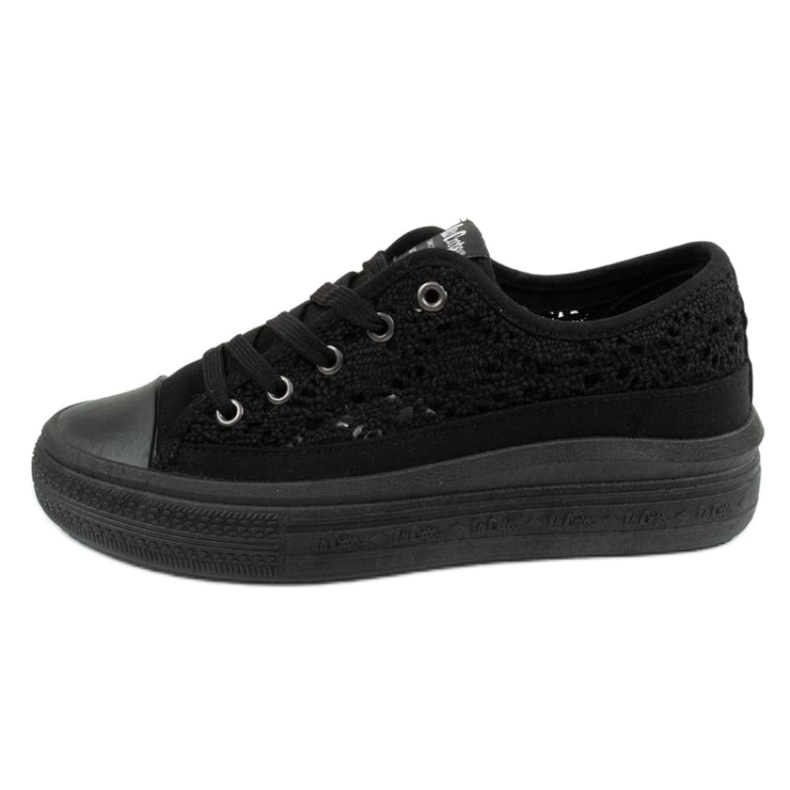Lee Cooper LCW-23-44-1618L Sapatos tênis de renda preta preto