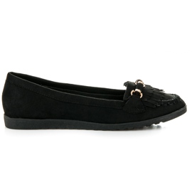 Seastar Mocassins com franjas preto