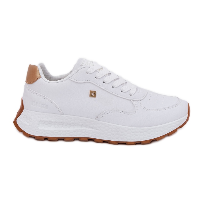 Sapatos esportivos femininos leves Big Star RR274629 Hi-Polish White System branco