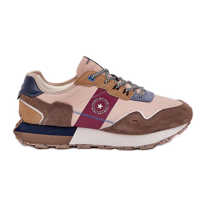 Big Star Tênis de camurça masculina na grande estrela rr174475 Hi-polish bege System