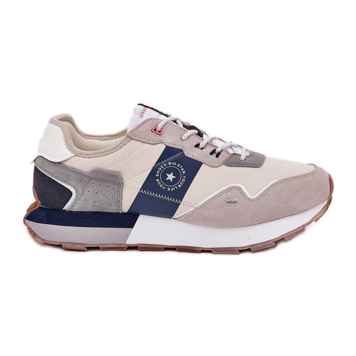 Big Star Tênis de camurça masculina na grande estrela rr174471 Plata cinza