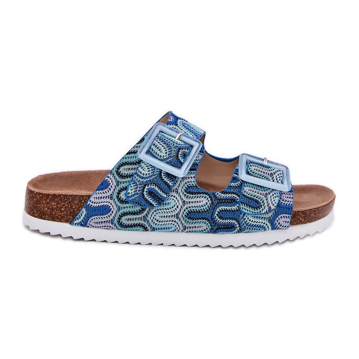 S.Barski Flip de mulheres com fivelas e brilho S. Barski RB51-006 Blue azul