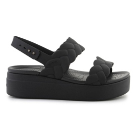Crocs Sandals Brooklyn tecida Low Wedge 209977-060 preto