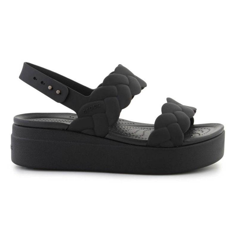 Crocs Sandals Brooklyn tecida Low Wedge 209977-060 preto