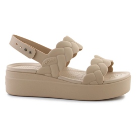Crocs Sandals Brooklyn Tecida Low Wedge 209977-212 bege