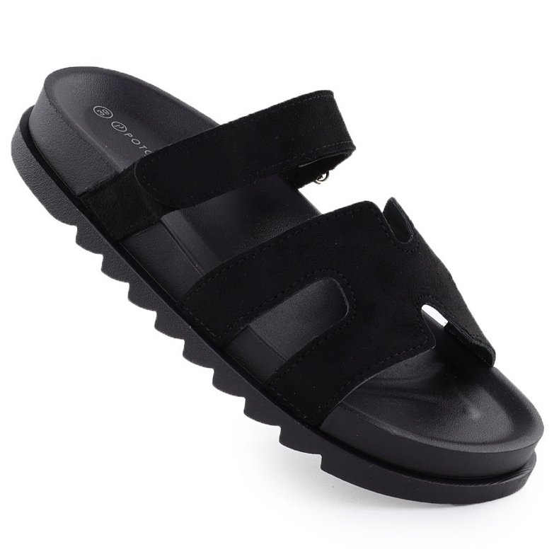 Slippers femininos pretos Potocki GN17303