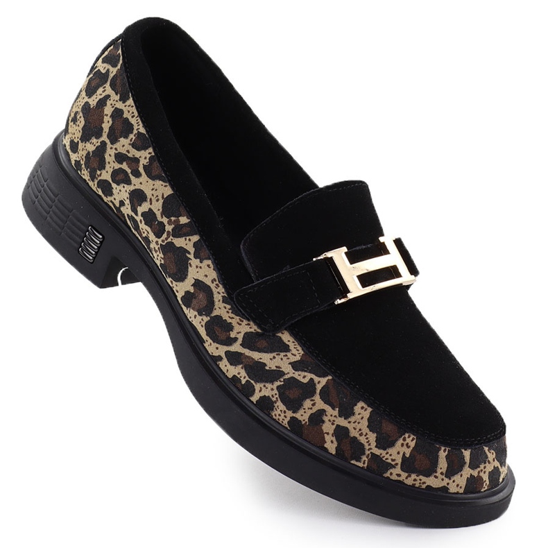 Lordy Leature Sapatos de Leopardo Lordes Black Vinceza 66791 preto