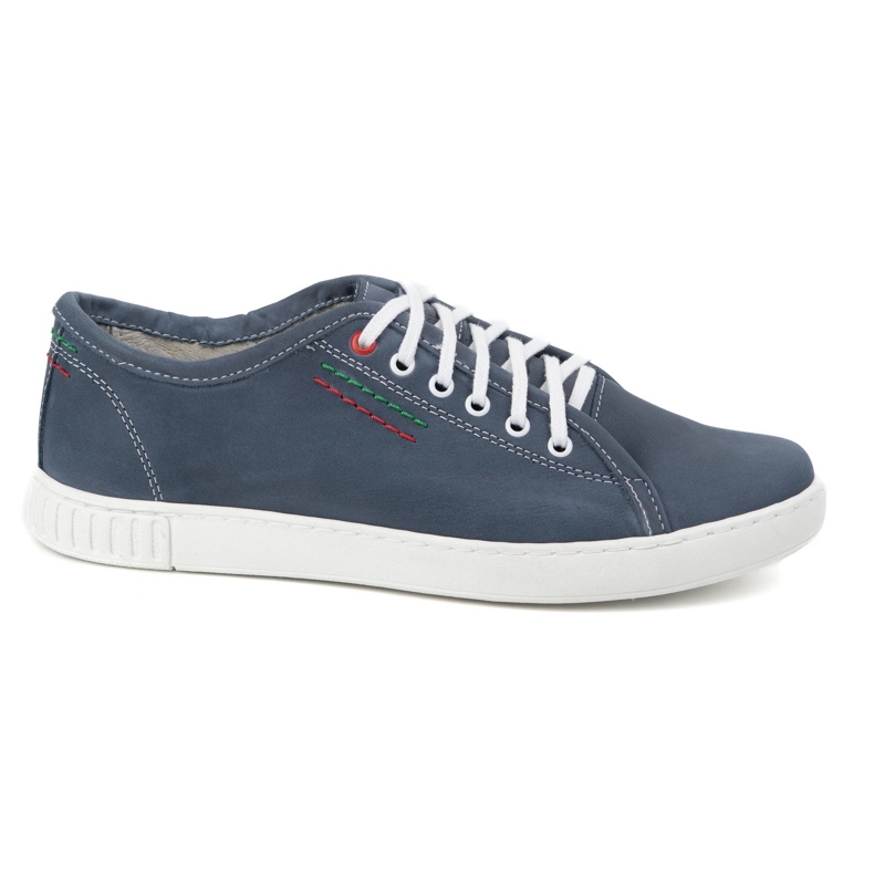 Sapatos de couro Polbut Modelo 2129 azul marinho