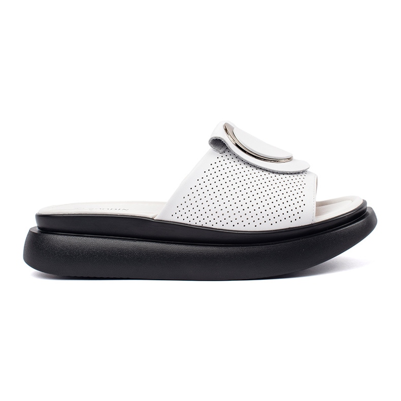 Goodin Chinelos de conforto branco e branco na plataforma