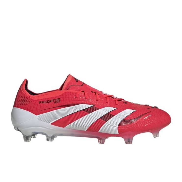 Adidas Predator Elite FG ID3882 Sapatos de futebol vermelho