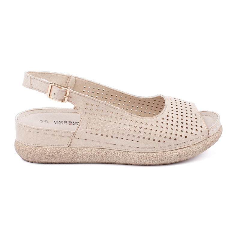 Goodin Sandálias confortáveis ​​de avelã leves dourado