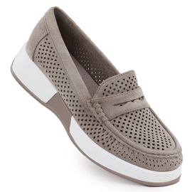 Sapatos Openwork Women no Sergio Leone 095h Gray Platform cinza Sapatos Openwork Women no Sergio Leone 095h Gray Platform cinza