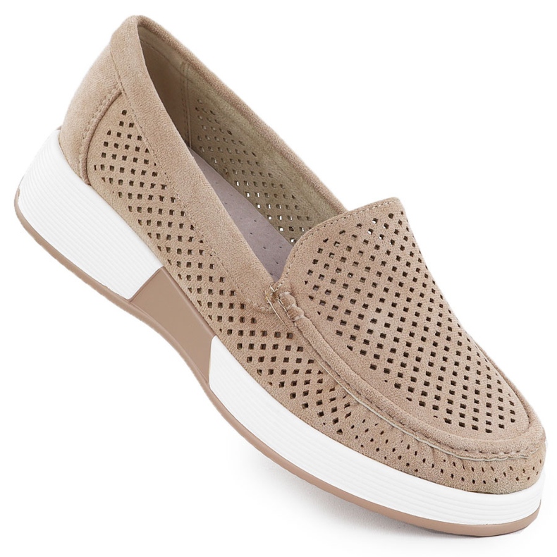 Sapatos Openwork Women na plataforma Sergio Leone 094h Beige bege