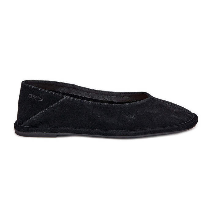 Ballerinas de camurça feminina Big Star RR274080 Black preto