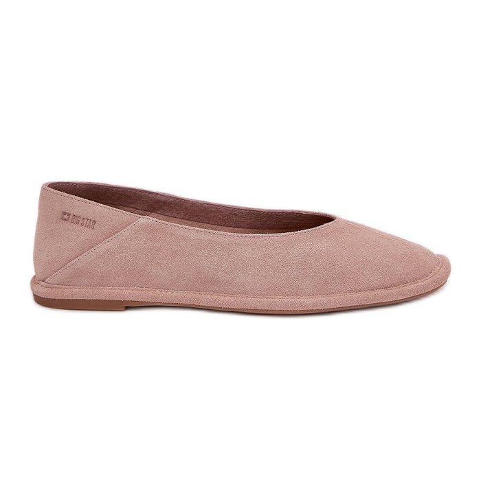 Ballerinas de camurça feminina Big Star RR274081 Pink rosa