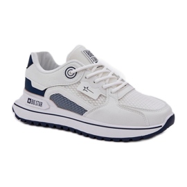 Tênis sapatos femininos Big Star NN274A103 Branco com azul