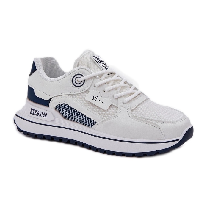 Tênis sapatos femininos Big Star NN274A103 Branco com azul