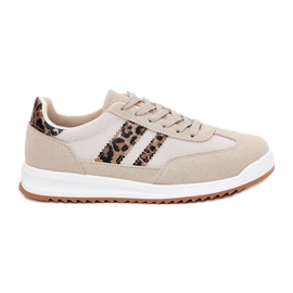Evento Tênis femininos com Eco Suede Leopard Beige bege