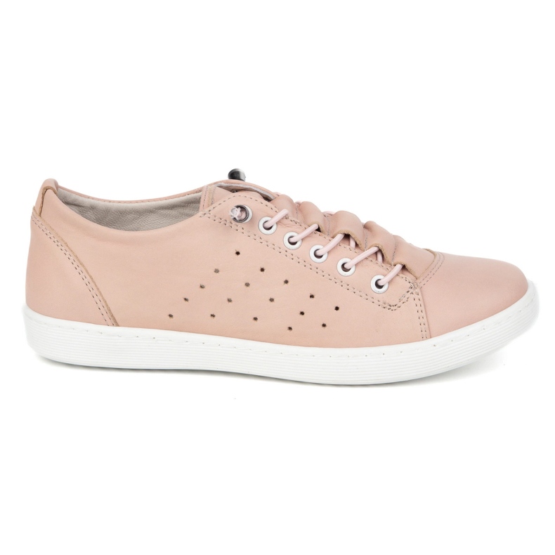 Vriston Sapatos de couro feminino 081 pó rosa