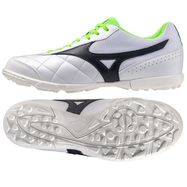 Sapatos de futebol Mizuno Morelia Sala Club TF Q1GB251610 branco