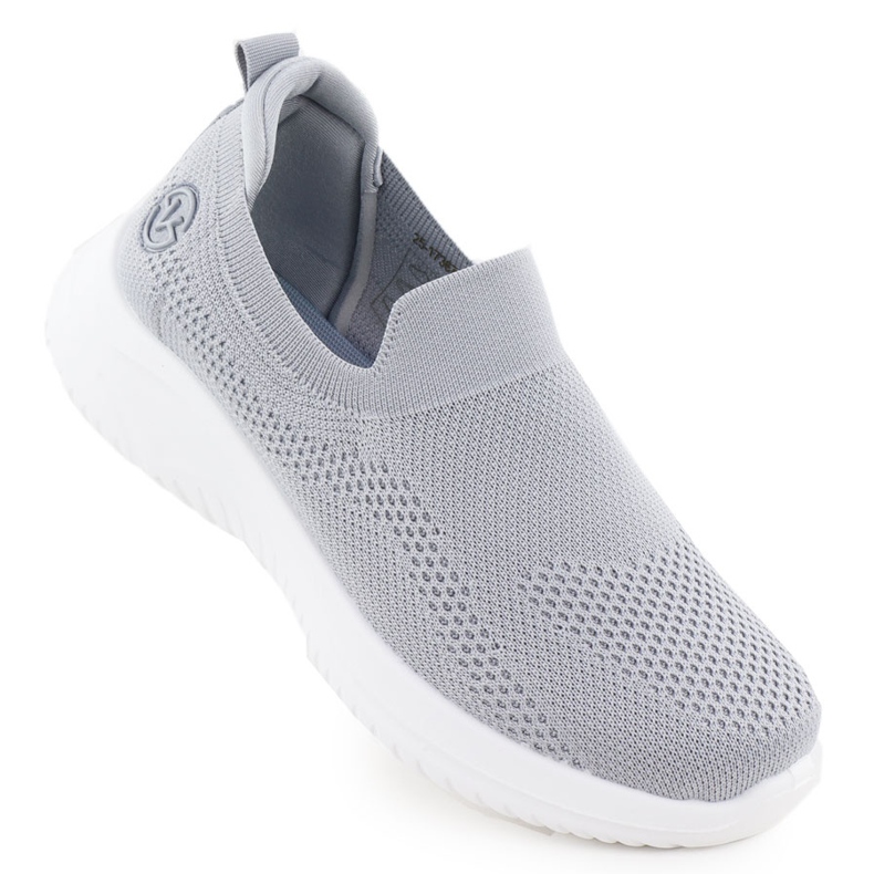 Sapatos esportivos femininos escorregaram cinza Vinceza 17367