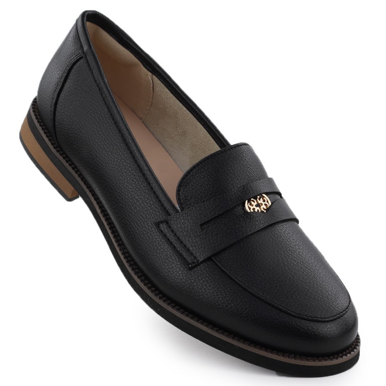 Cambell Sapatos de couro feminino Camell preto 00664