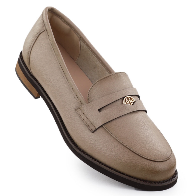 Cambell Sapatos de couro, feminino bege camell 00664