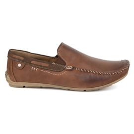 KOMODO Mocassins de couro masculinos 920/K/R Brown marrom