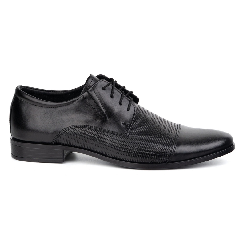 Olivier Sapatos de couro masculinos elegantes 288t2 pretos