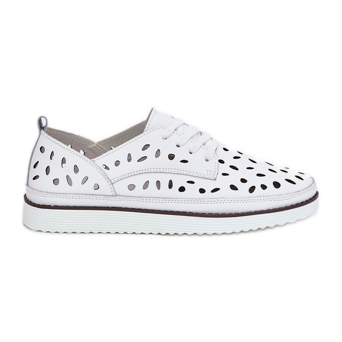 S.Barski Sapatos de couro feminino S. Barski LR51-610 branco