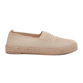 Alpargelas femininas com Vinceza 13624 Beige Braid bege