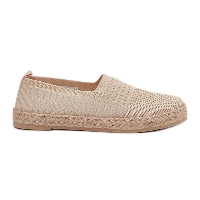 Alpargelas femininas com Vinceza 13624 Beige Braid bege