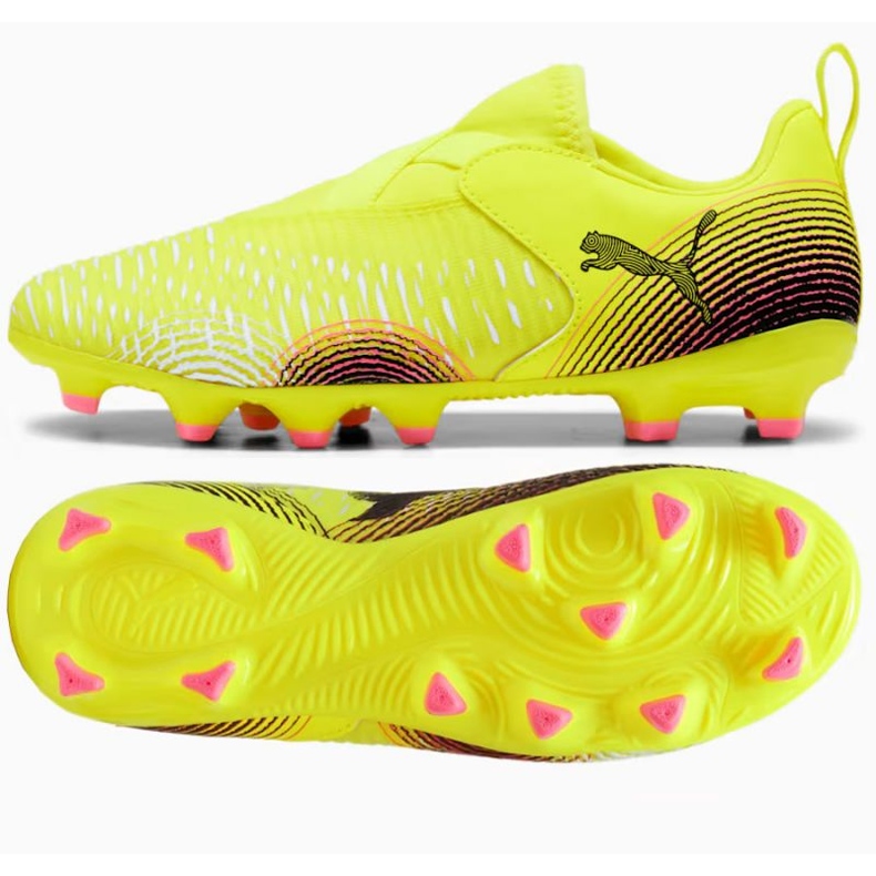 Puma Future 8 Match LL FG/AG JR 108285-03 Sapatos de futebol amarelo