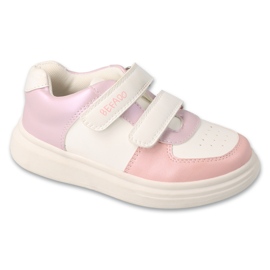 Sapatos esportivos infantis de Befado para Velcro 514Y031 rosa