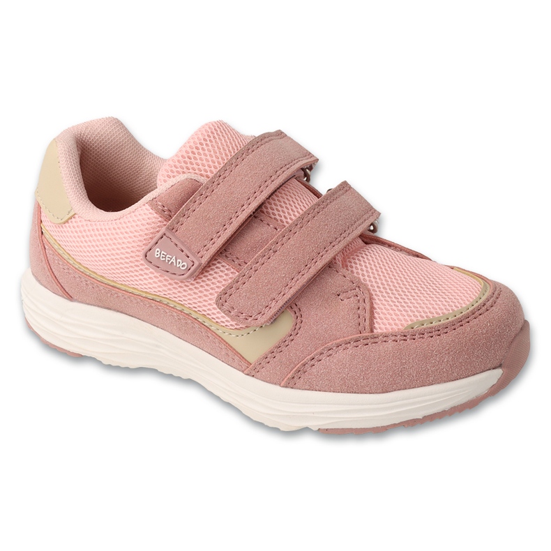 Sapatos esportivos infantis de Befado para Velcro 514Y023 rosa
