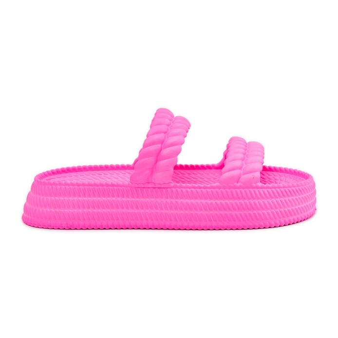 S.Barski Flippers femininos da Light Foam Light na plataforma S. Barski ZK51-001 Fuchsia rosa