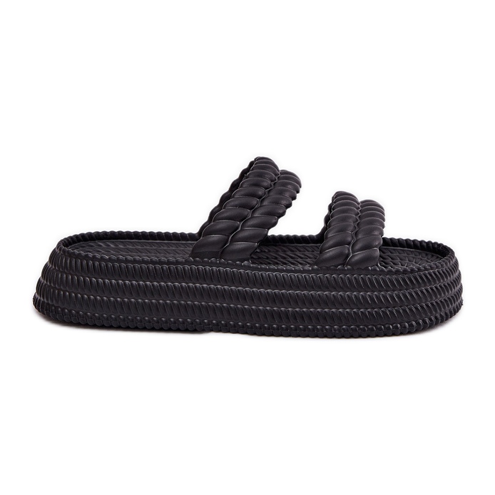 S.Barski Chinelos de espuma leve na plataforma S. Barski ZK51-001 Black preto