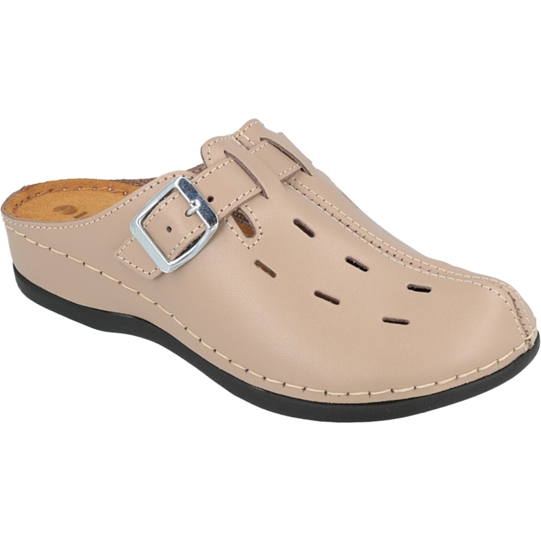 Dr.orto Befado Flipers de couro feminino Pu 179d008 bege