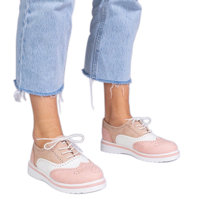 Sapatos Oxford clássicos rosa