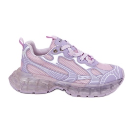 Tênis de couro feminino Goe rr2n4081 roxo