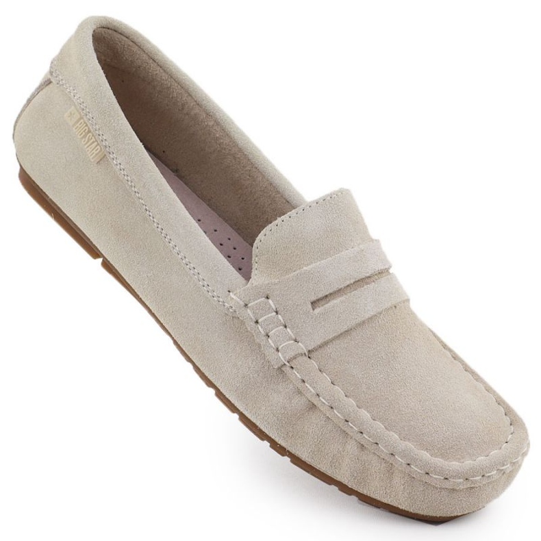 Big Star Grande estrela feminina rr274947 mocassins femininos bege