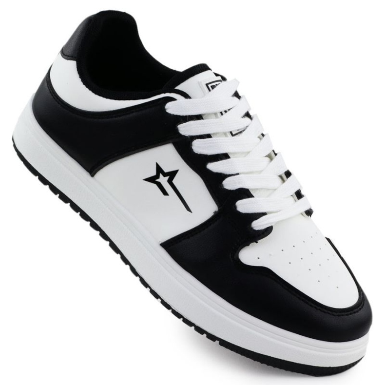 Sapatos esportivos femininos Big Star RR274A240 Black e White preto