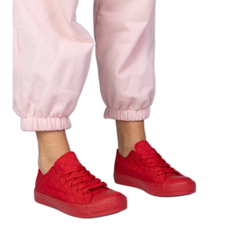 Red Classic Solted Sneakers vermelho