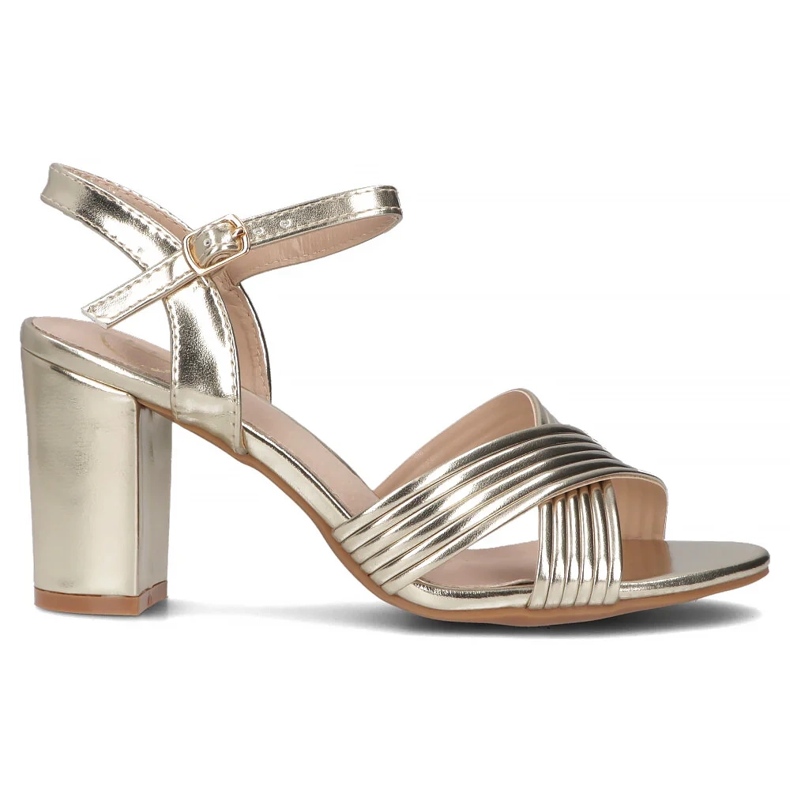 Filippo Sandálias de couro feminino no Post Golden DS6901/25 dourado