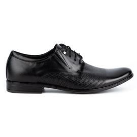Olivier Sapatos elegantes de homem em pele 302T3 preto