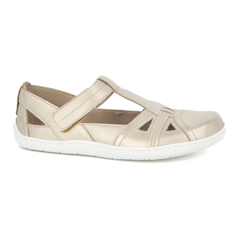 Sapatos Barefoot Sapatos Femininos Ultralekkie Olivier 1285 Half -Velcro em forma de dourado