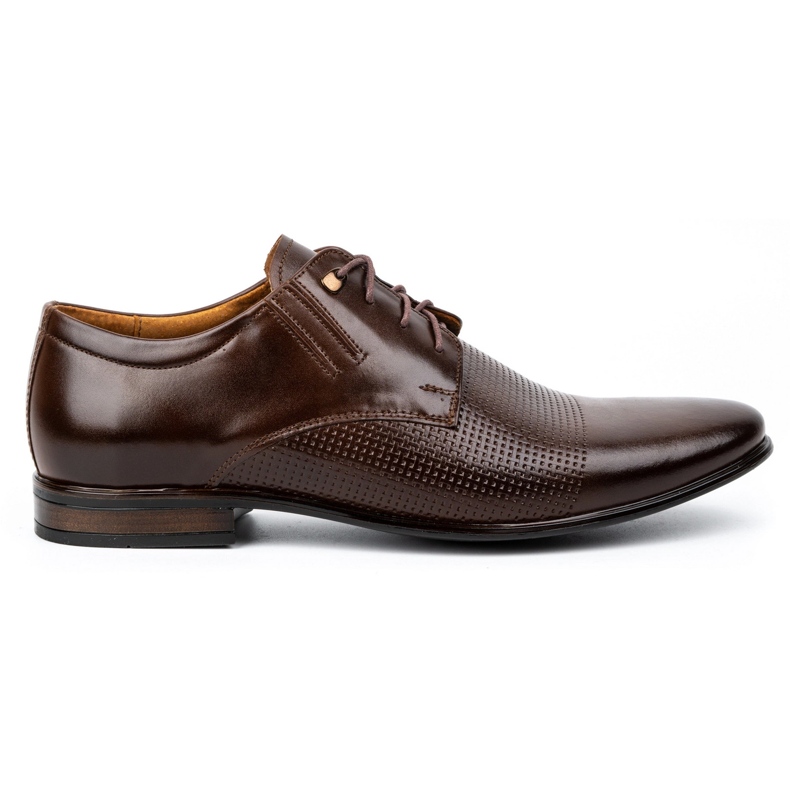 Olivier Sapatos masculinos, couro formal 482 marrom escuro castanho